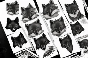 black fox tattoo idea