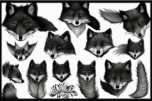 black fox tattoo idea