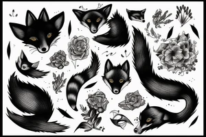 black fox tattoo idea