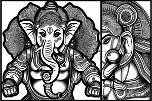 ganesha cyber tattoo idea