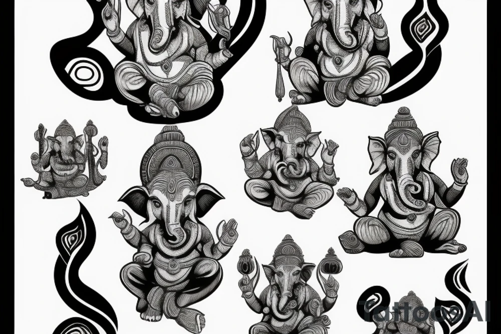 ganesha cyber tattoo idea