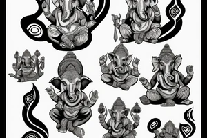 ganesha cyber tattoo idea