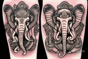 cyberworld ganesha AI tattoo idea