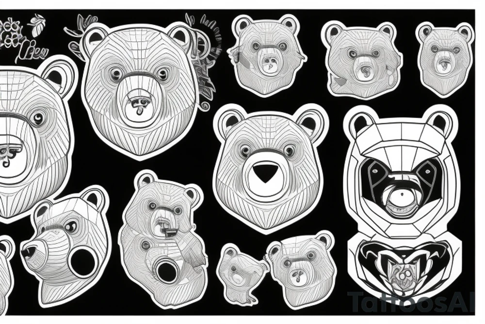 cyberbear tattoo idea