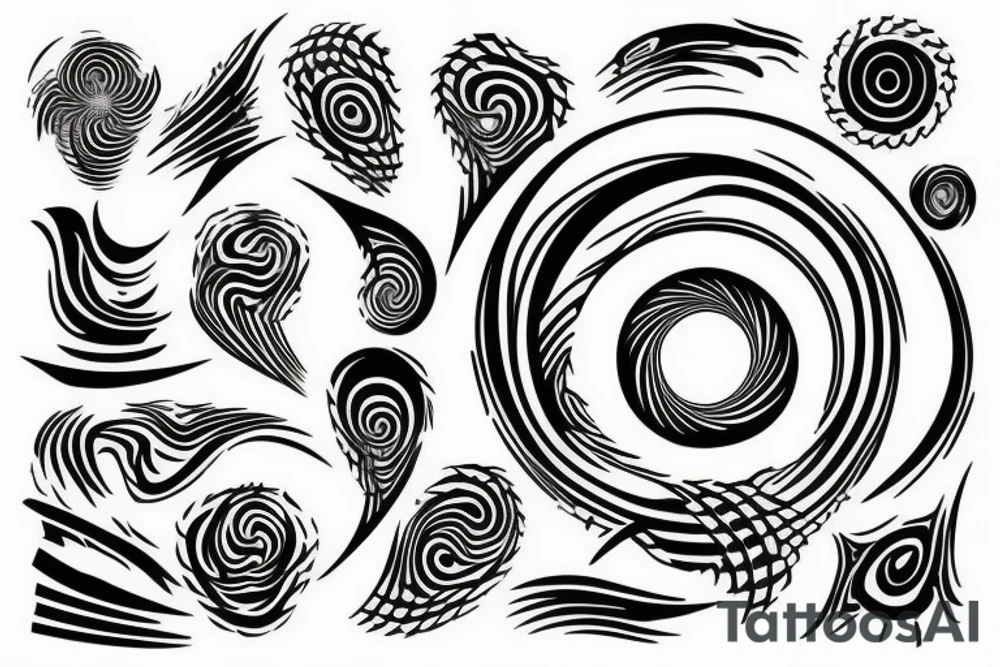 optical illusion looking like a vortex tattoo idea