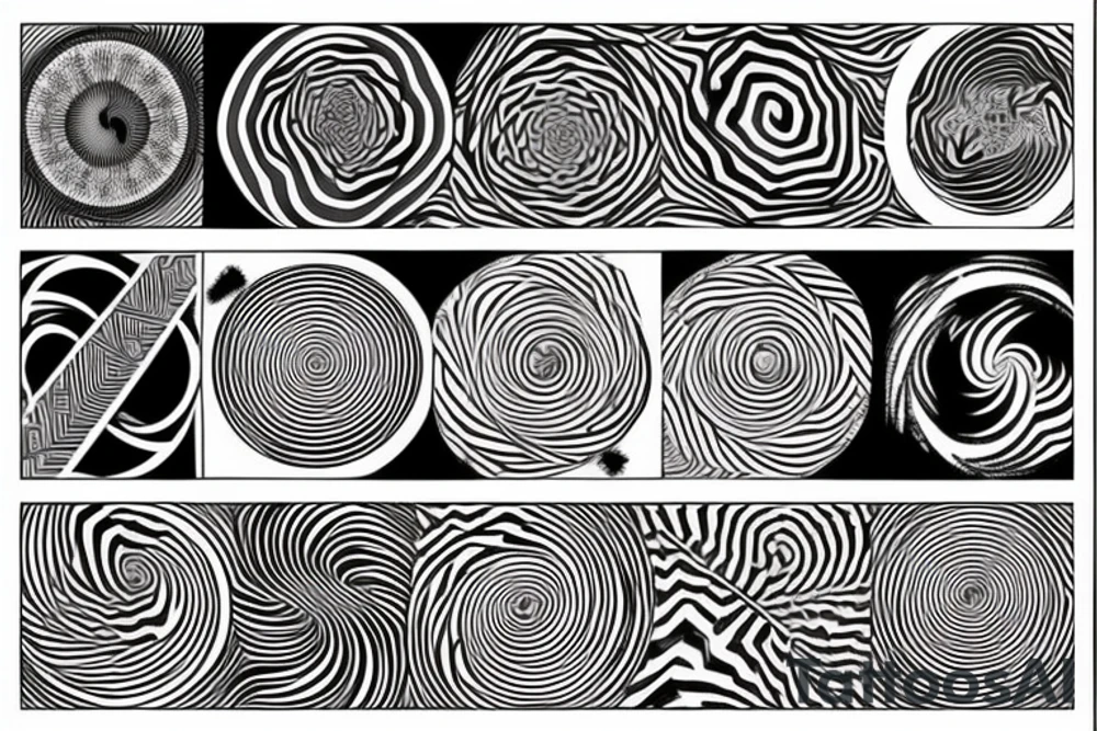 optical illusion looking like a vortex tattoo idea