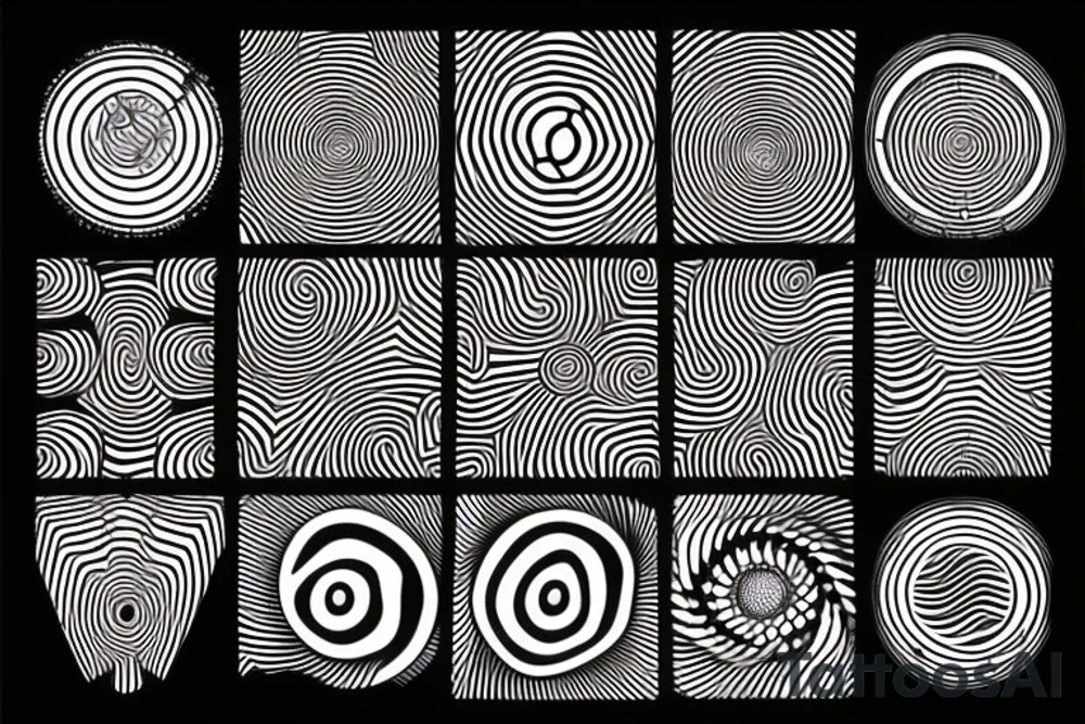 optical illusion looking like a vortex tattoo idea