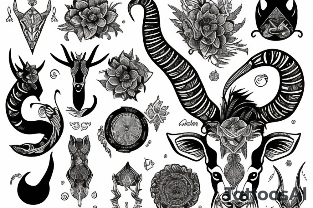 capricorn tattoo idea