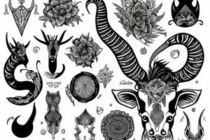 capricorn tattoo idea