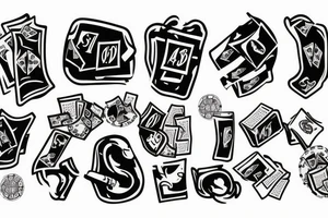 gambling drugs money tattoo idea