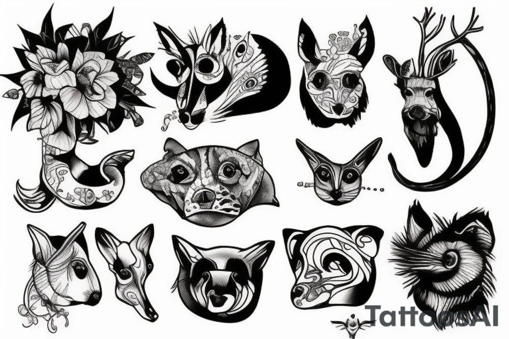 Animals tattoo idea