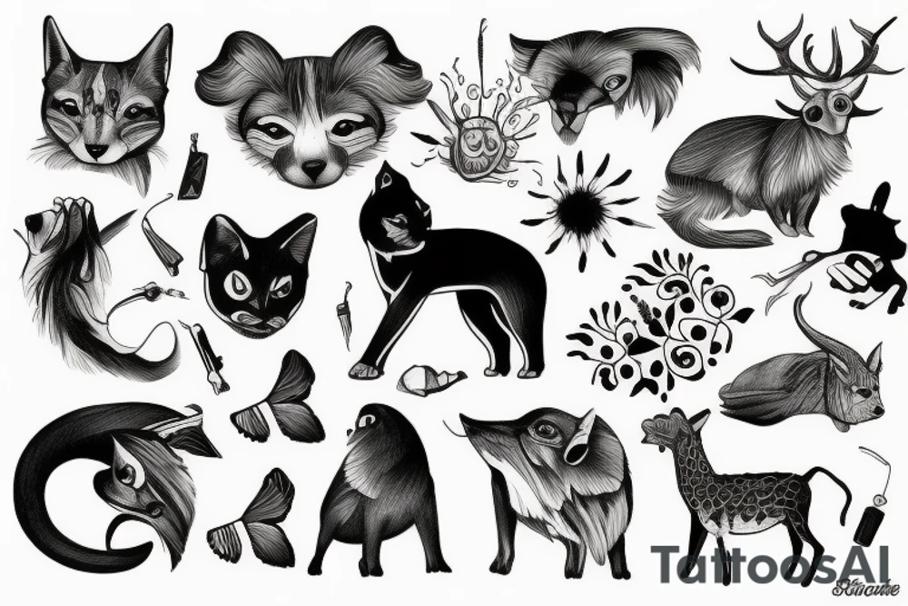 Animals tattoo idea