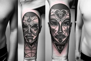 microchip implanted on skin tattoo idea