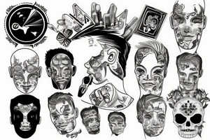 microchip implanted on skin tattoo idea