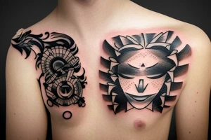 microchip implanted on skin tattoo idea