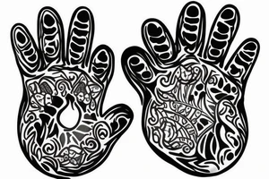 Bear paw, wolf paw and linx paw tattoo idea