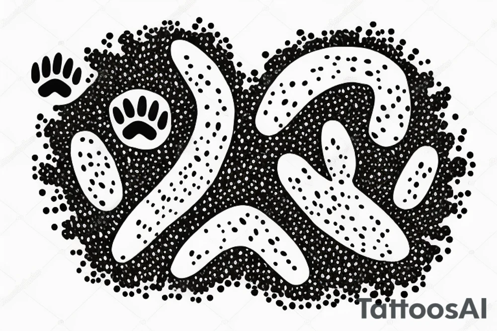 Bear paw print tattoo idea