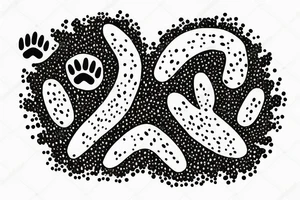 Bear paw print tattoo idea