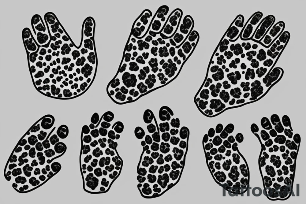 Bear paw print tattoo idea