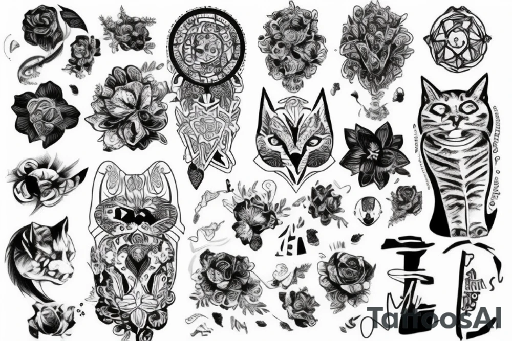 кот язык говорящий tattoo idea