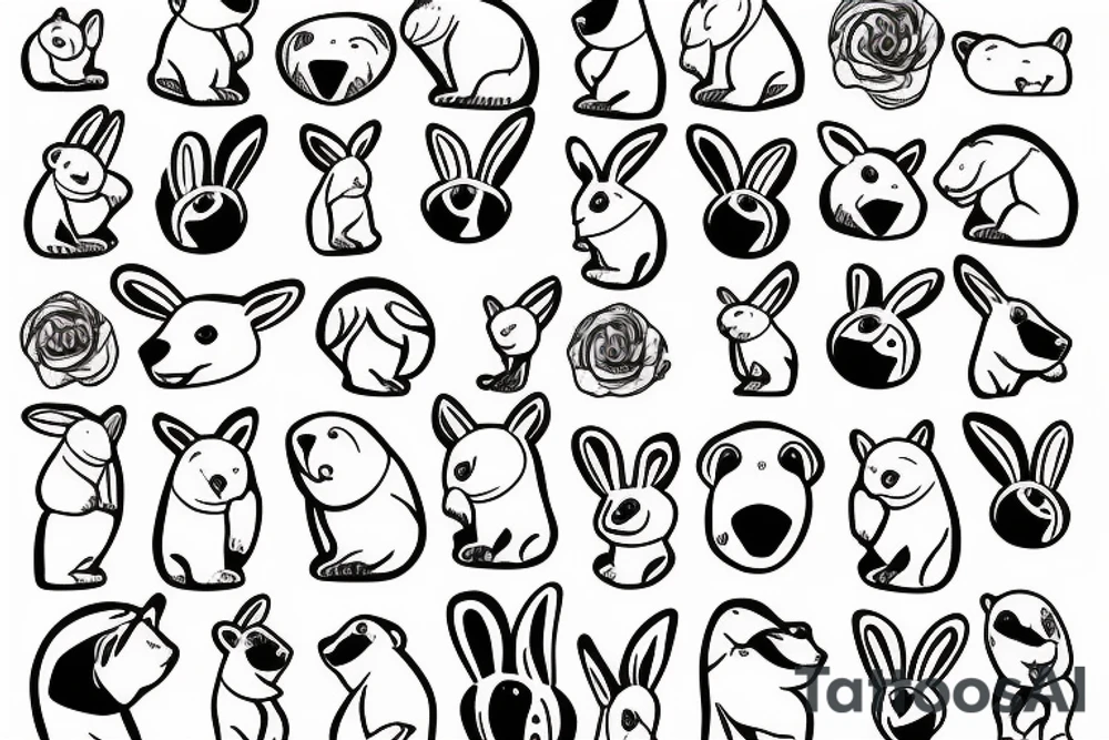 Polar bear with a rabbit tattoo idea