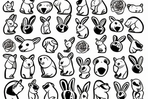 Polar bear with a rabbit tattoo idea