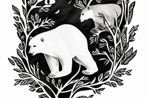 Polar bear with a rabbit tattoo idea