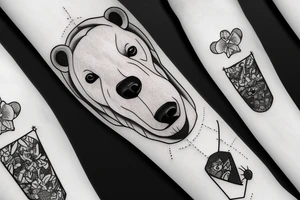 Polar bear with a rabbit tattoo idea