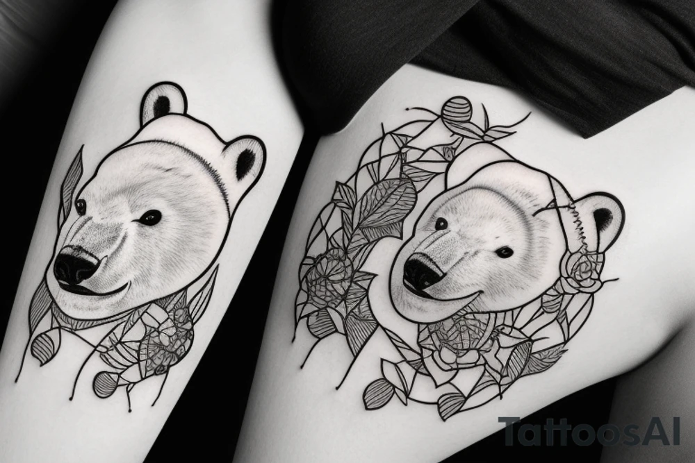 Polar bear and a rabbit tattoo idea