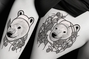 Polar bear and a rabbit tattoo idea