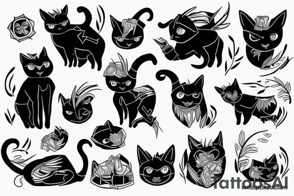 black cat
goat
crow
robot tattoo idea
