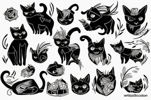 black cat
goat
crow
robot tattoo idea