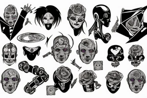 robotic goth tattoo idea