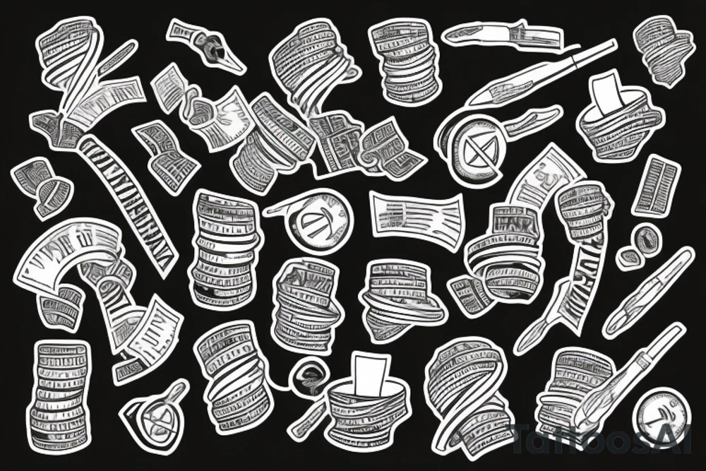 Braslet with pionies and  two black lines across arm tattoo idea