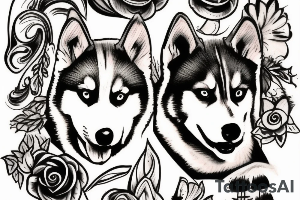Husky tattoo idea