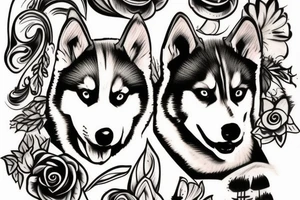 Husky tattoo idea