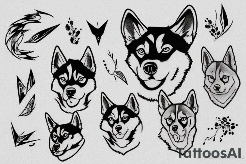 Husky tattoo idea