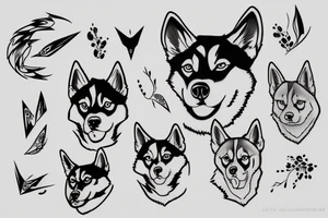Husky tattoo idea