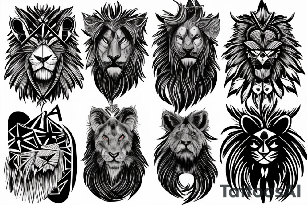 I want that designe to be taken from my life stories . which includes the death of my wife, the hardships I suffered, drugs, give up , reborn like demon ,I was like a lonely wolf and like a lion king. tattoo idea