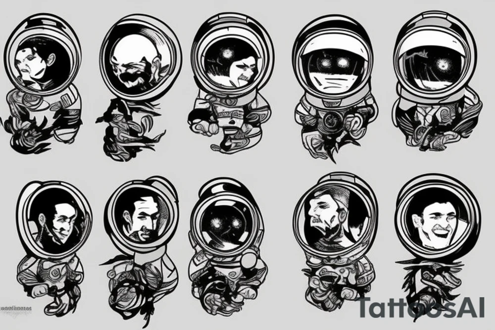 Cosmonaut basketball tattoo idea