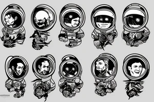 Cosmonaut basketball tattoo idea