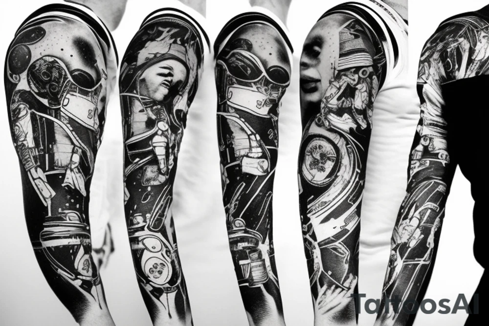 Cosmonaut basketball tattoo idea