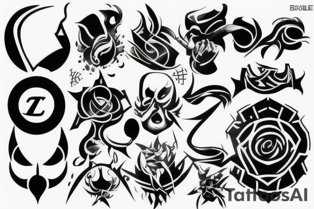 Bold personality symbol tattoo idea