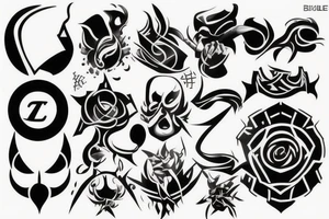 Bold personality symbol tattoo idea
