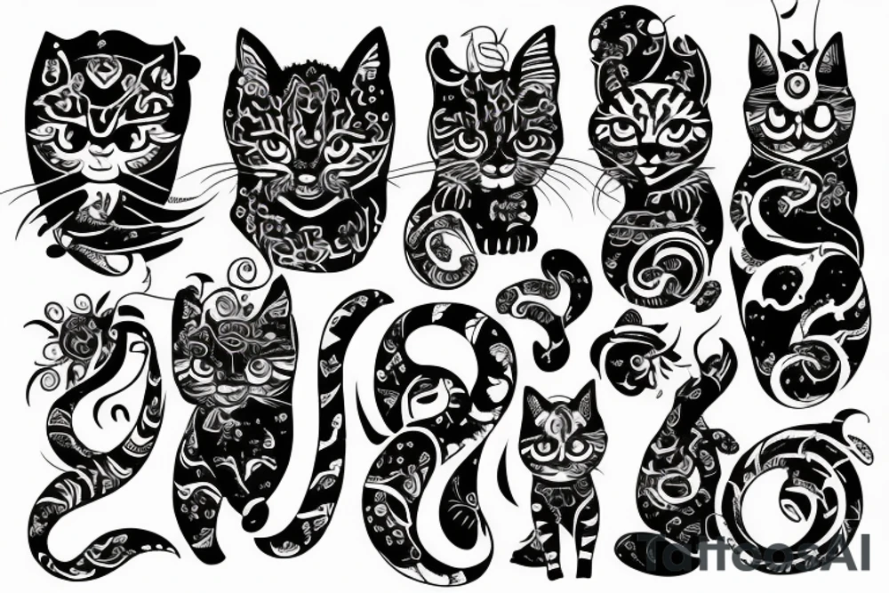 Кошка tattoo idea