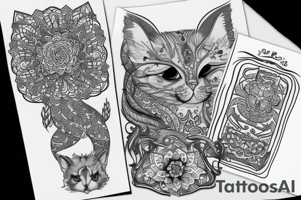 кошка tattoo idea