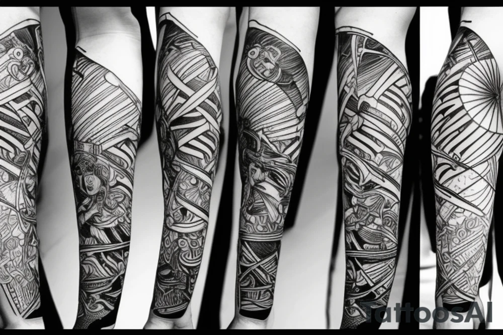 Samurai holding sword tattoo idea