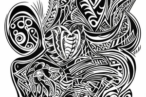 tribal flame representing love tattoo idea