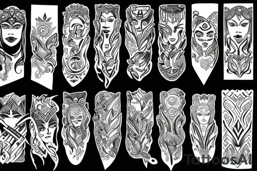 tribal flame representing love tattoo idea