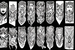 tribal flame representing love tattoo idea